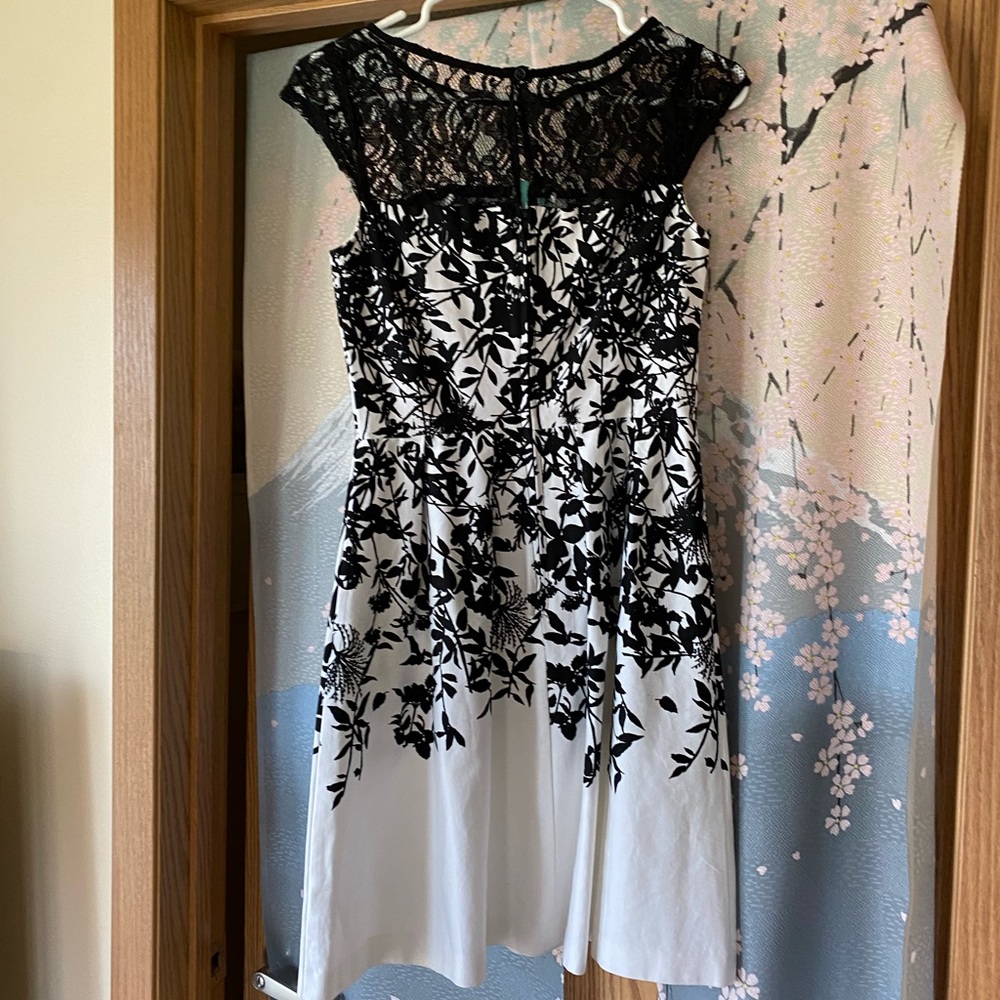 Maurices formal black & white dress